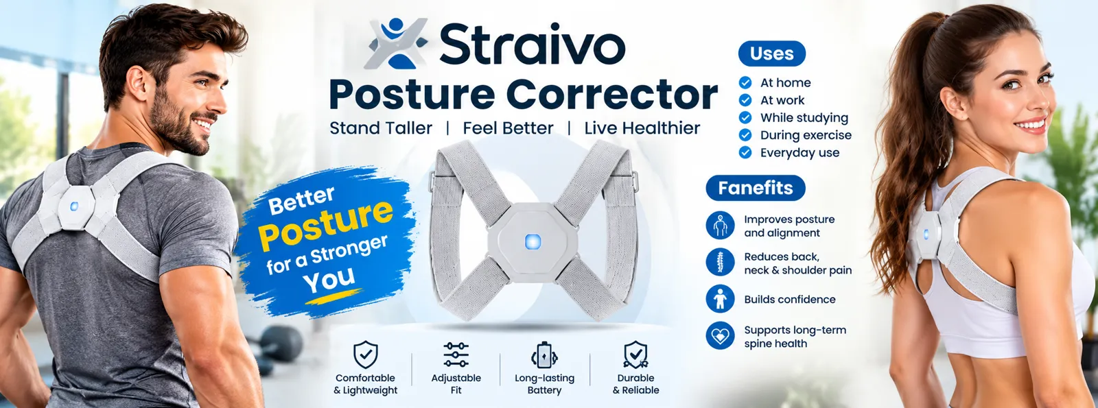 Straivo Posture Corrector uses and benefits